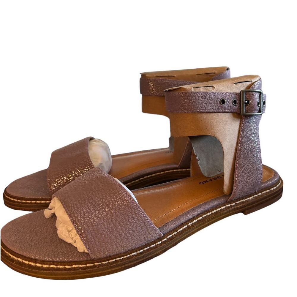 NEW Lucky Brand Kimaya Sandals Women's Size 8.5 M Purple Orchid Leather Summer - Picture 3 of 11